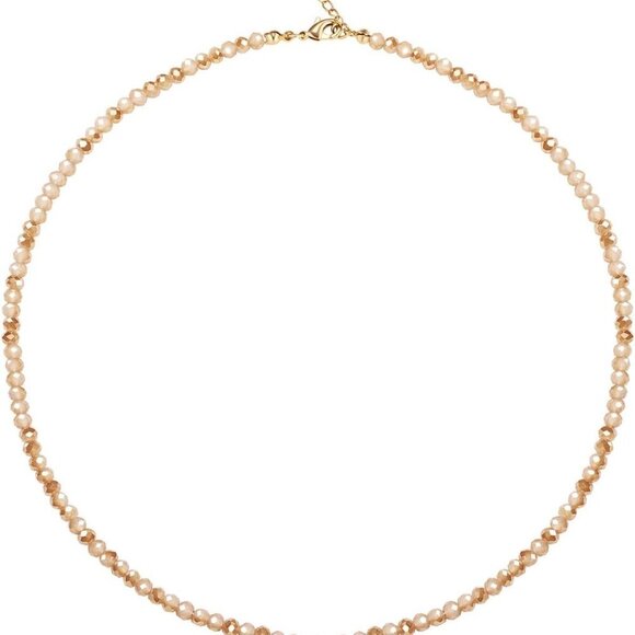 Initial Necklaces for Women Beaded Letter Choker Necklace Trendy 14K Gold Plated - Picture 1 of 6